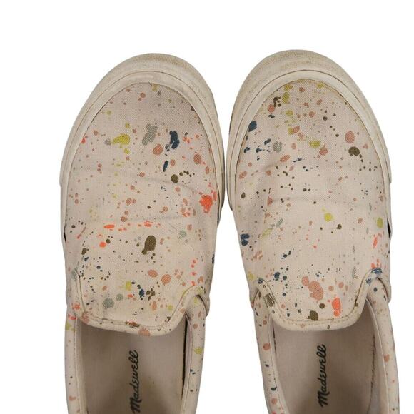 Madewell Shoes Womens 8.5 Sneaker Sidewalk Slip On Paint Splatter Comfort Casual - Picture 7 of 13